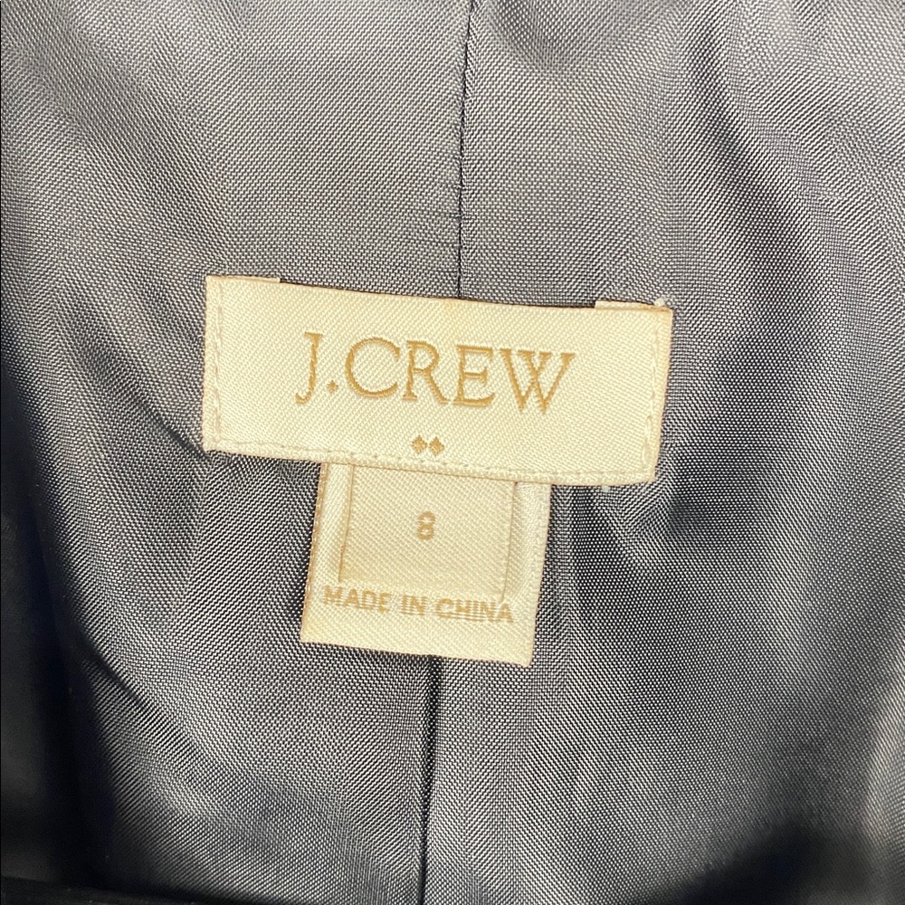 J. Crew Classic Black Button Closure Suit Blazer Sz 8 - Picture 8 of 15